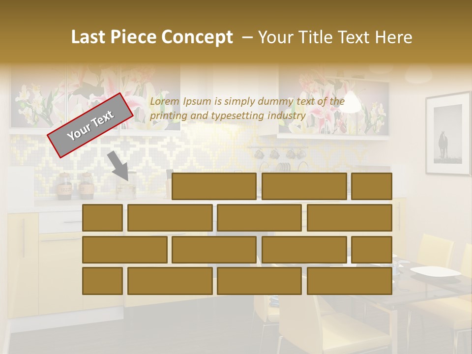 Table Wood Knife PowerPoint Template