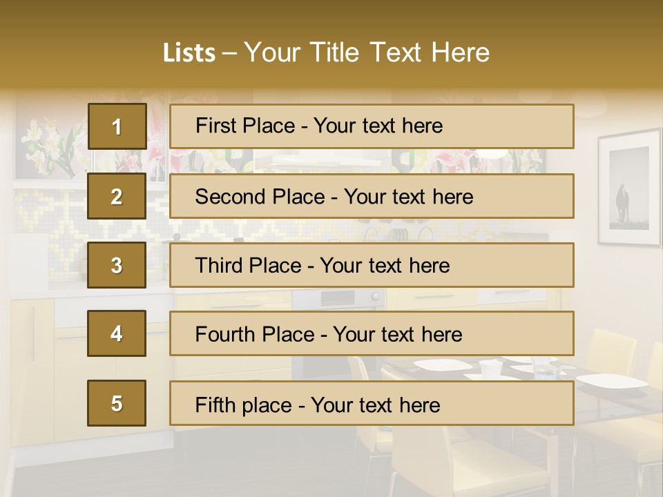 Table Wood Knife PowerPoint Template