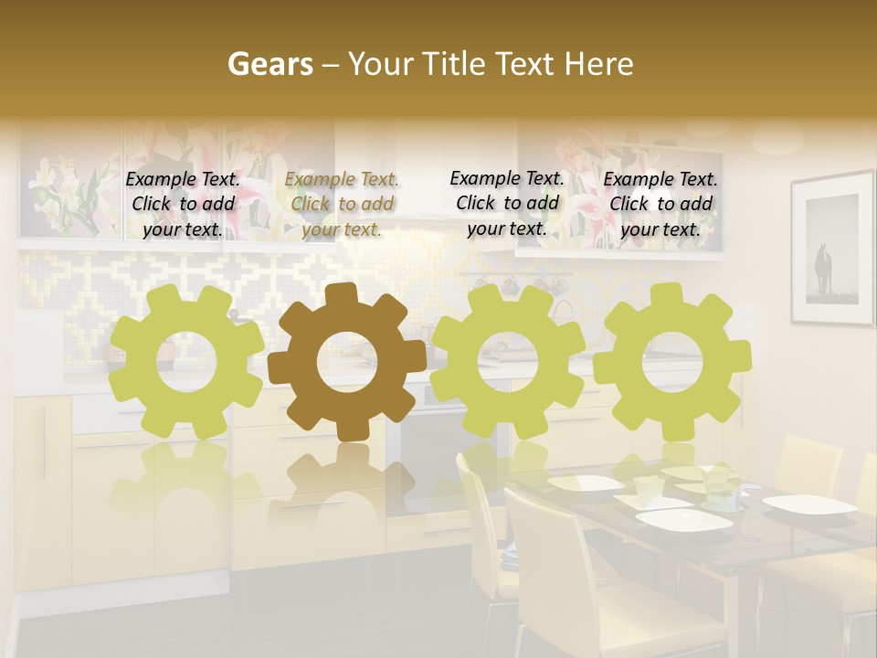 Table Wood Knife PowerPoint Template