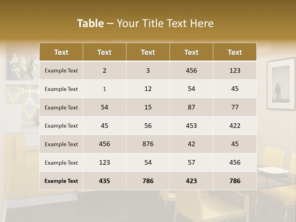 Table Wood Knife PowerPoint Template