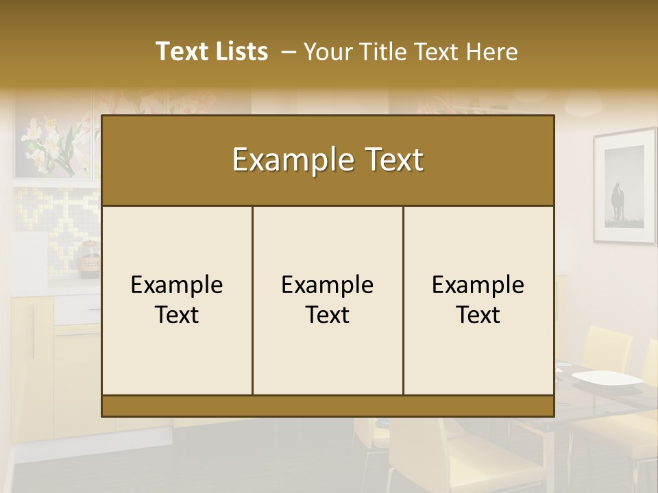 Table Wood Knife PowerPoint Template