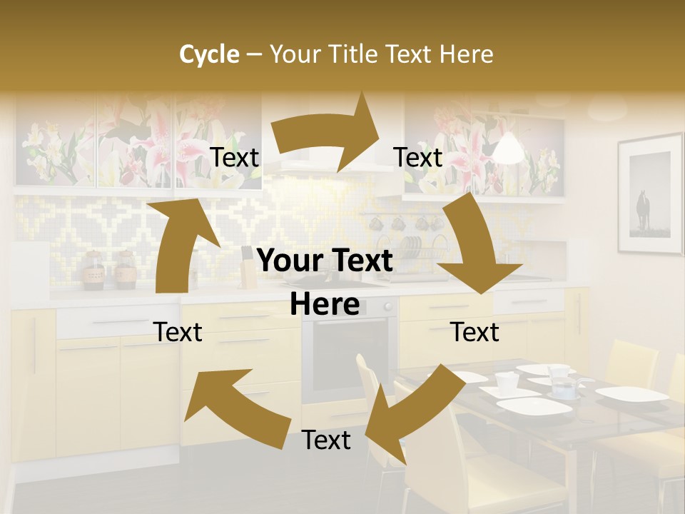 Table Wood Knife PowerPoint Template