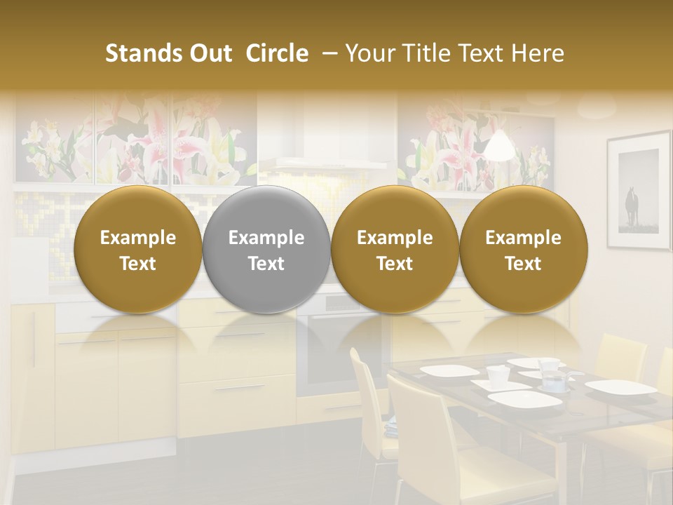 Table Wood Knife PowerPoint Template