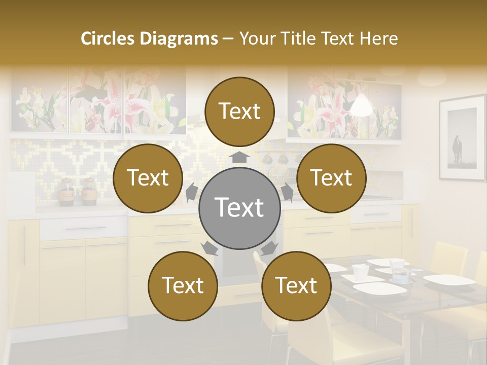 Table Wood Knife PowerPoint Template