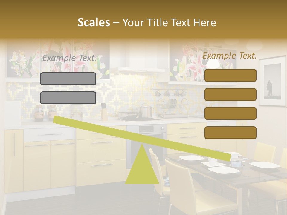 Table Wood Knife PowerPoint Template
