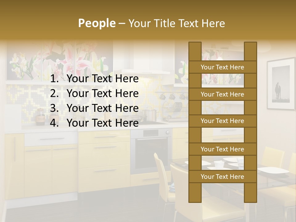 Table Wood Knife PowerPoint Template