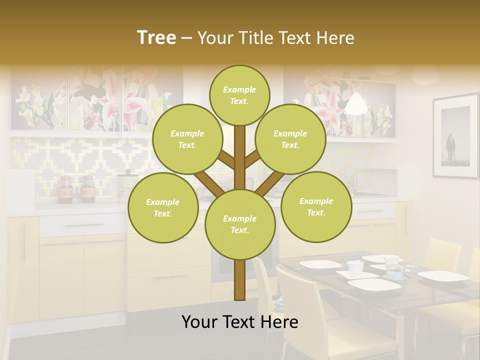 Table Wood Knife PowerPoint Template