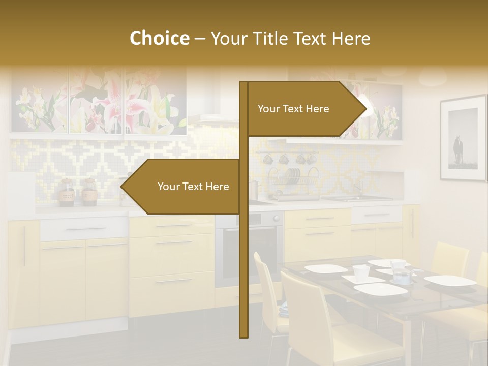 Table Wood Knife PowerPoint Template