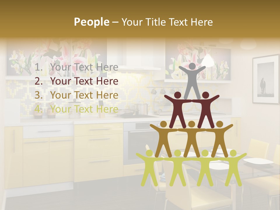 Table Wood Knife PowerPoint Template