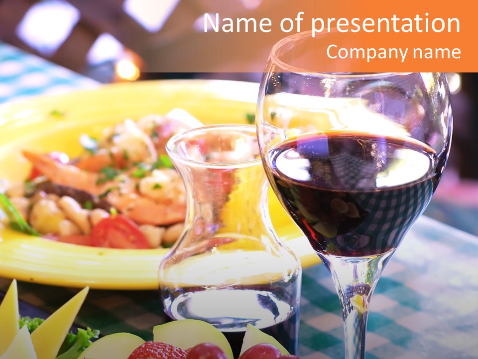 Restaurant Cubes Bistro PowerPoint Template