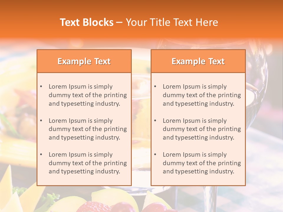 Restaurant Cubes Bistro PowerPoint Template