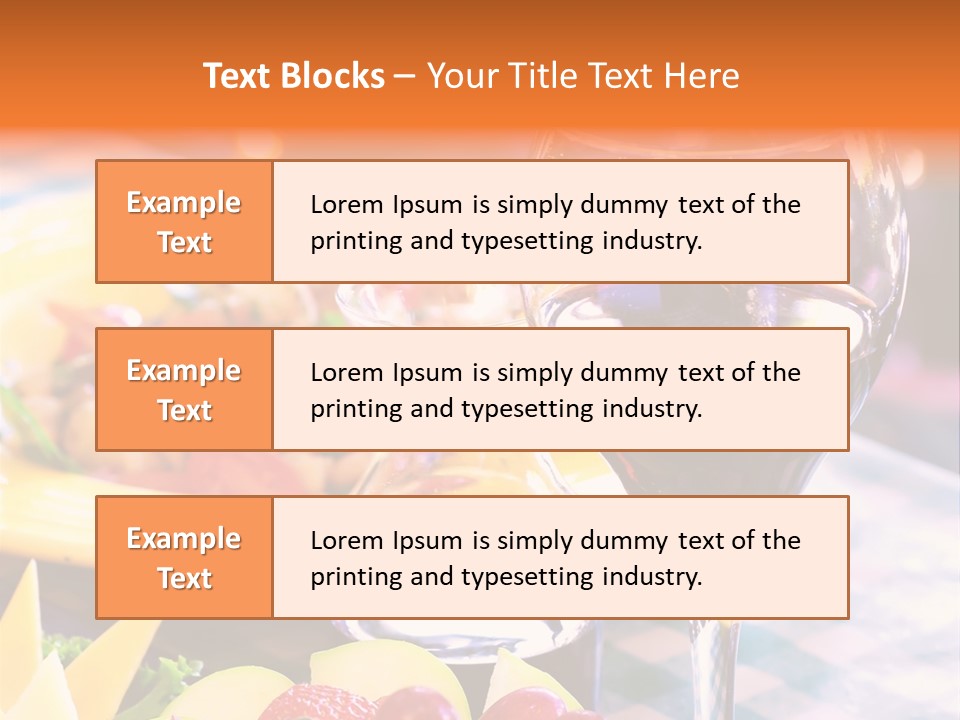 Restaurant Cubes Bistro PowerPoint Template