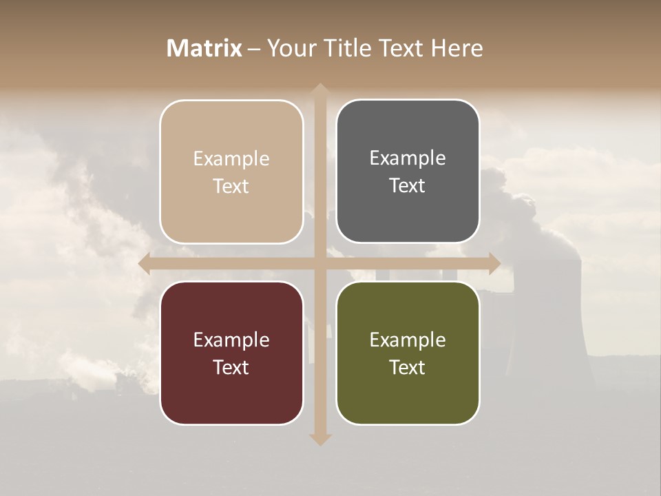 Cooling Tower Raw Materials Coal PowerPoint Template