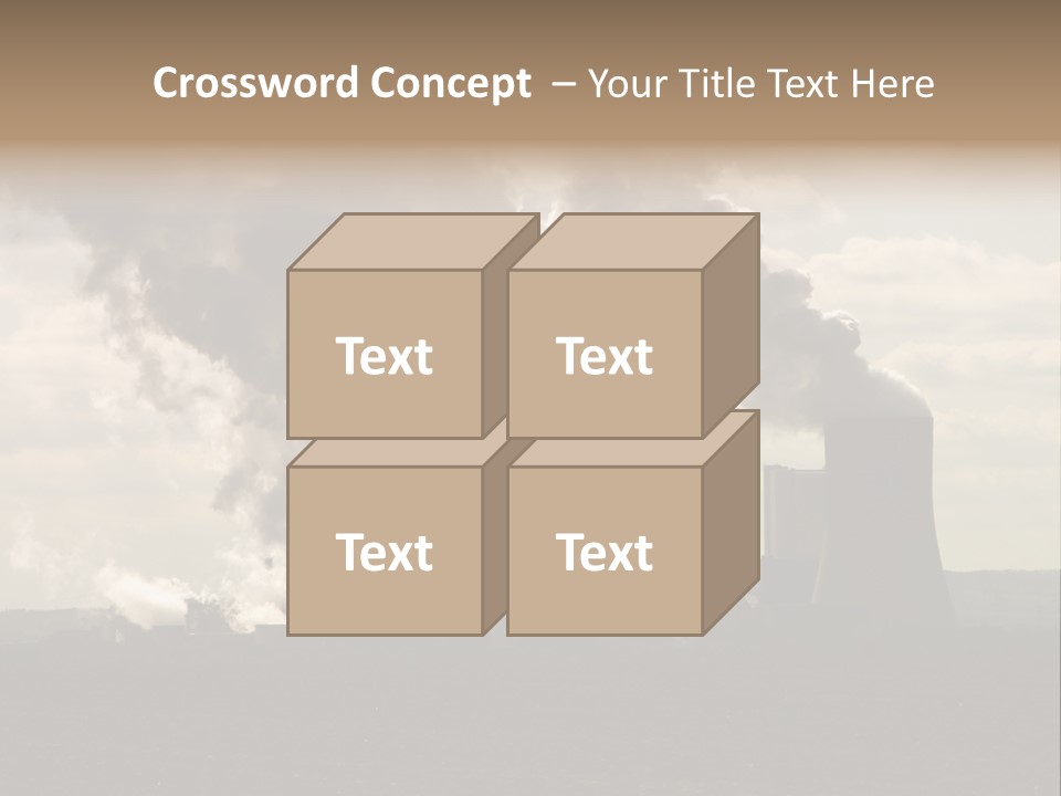 Cooling Tower Raw Materials Coal PowerPoint Template