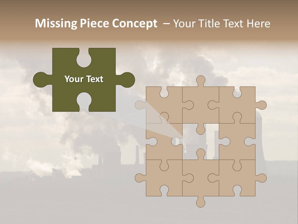 Cooling Tower Raw Materials Coal PowerPoint Template