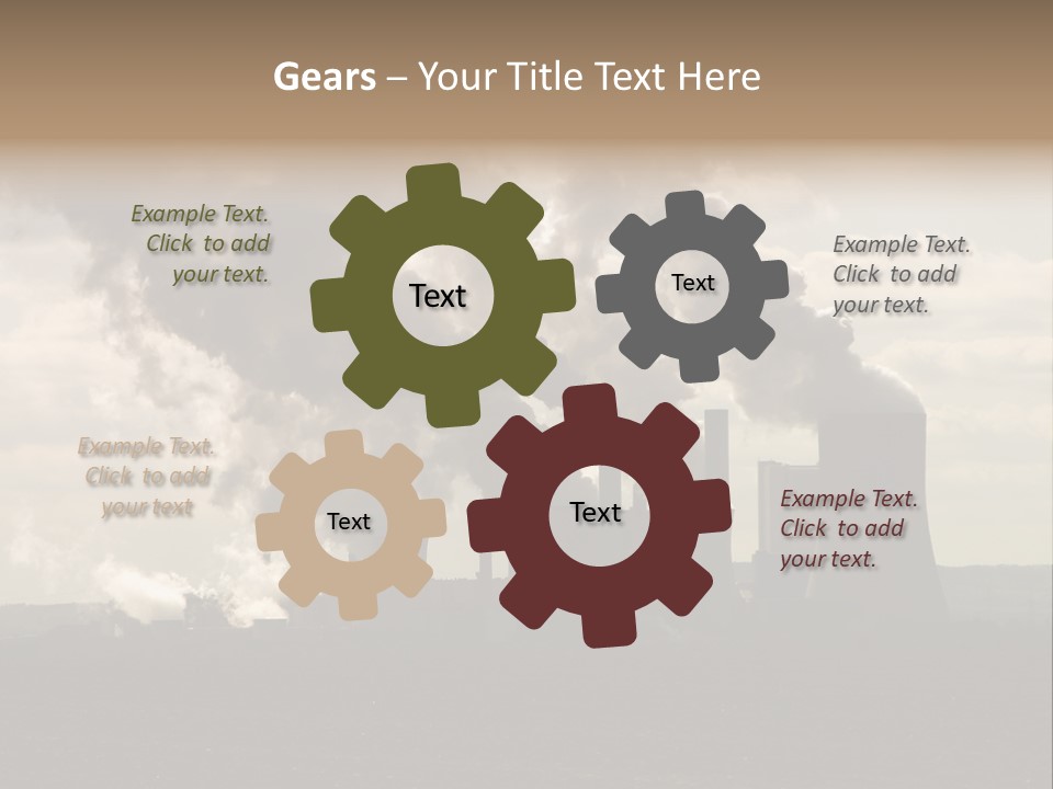 Cooling Tower Raw Materials Coal PowerPoint Template