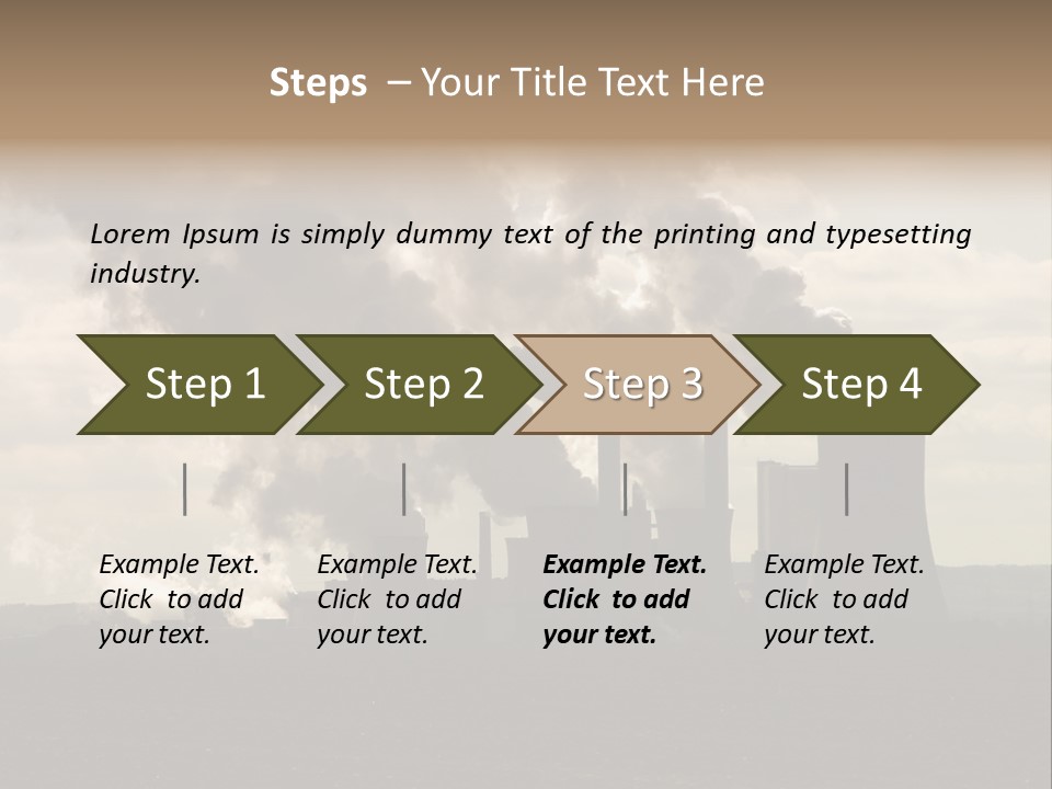 Cooling Tower Raw Materials Coal PowerPoint Template