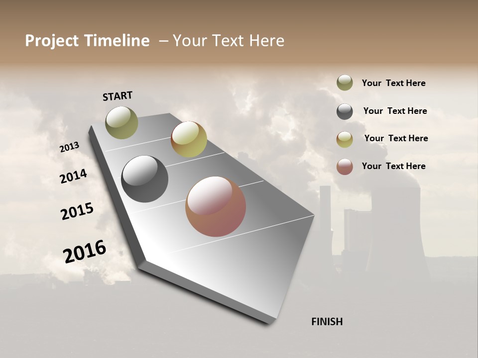 Cooling Tower Raw Materials Coal PowerPoint Template