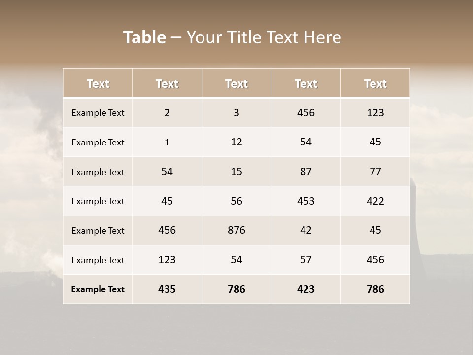 Cooling Tower Raw Materials Coal PowerPoint Template