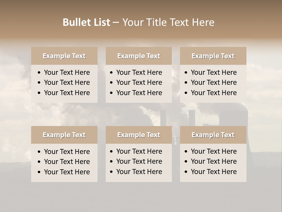 Cooling Tower Raw Materials Coal PowerPoint Template