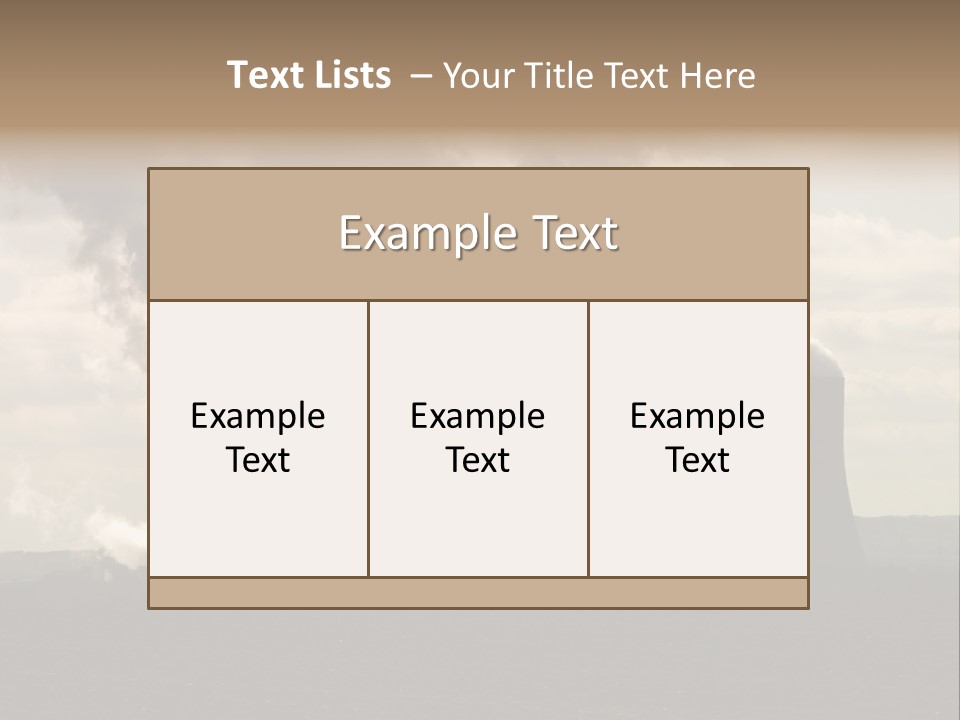 Cooling Tower Raw Materials Coal PowerPoint Template