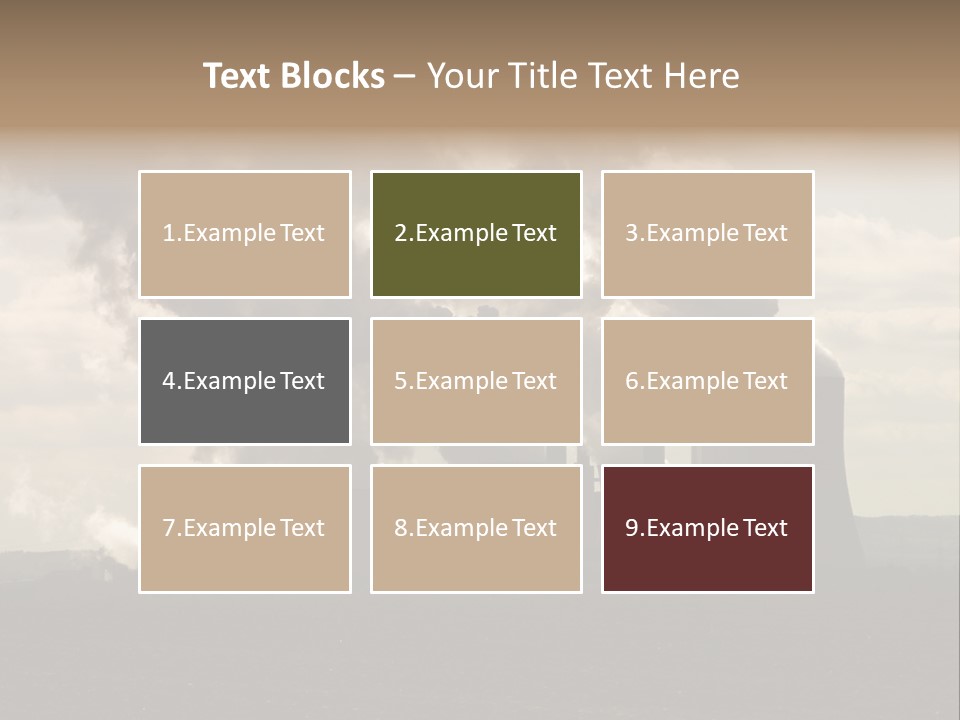 Cooling Tower Raw Materials Coal PowerPoint Template