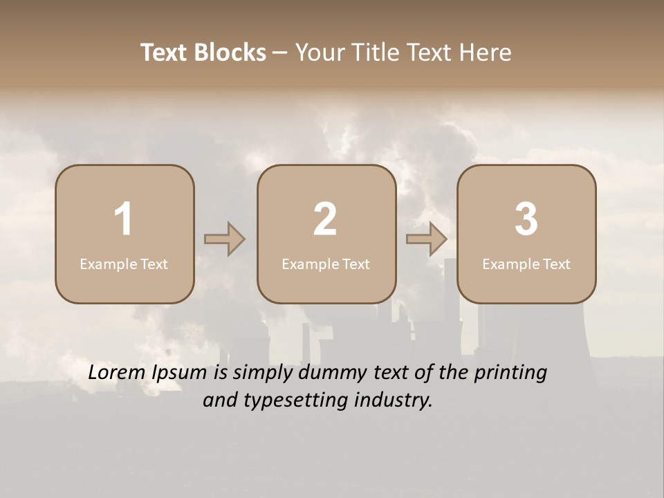 Cooling Tower Raw Materials Coal PowerPoint Template