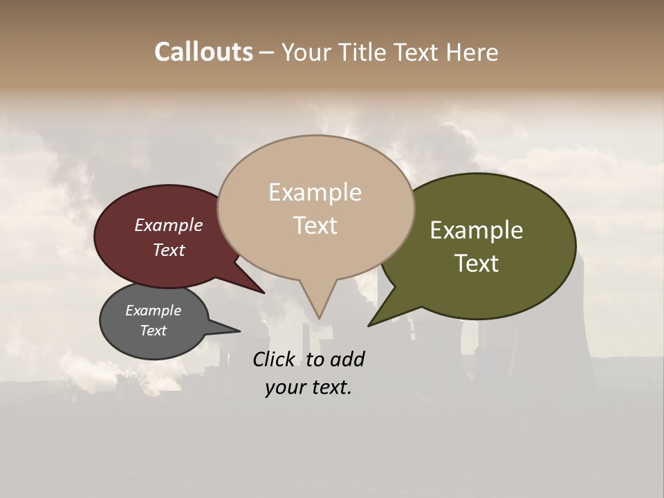 Cooling Tower Raw Materials Coal PowerPoint Template