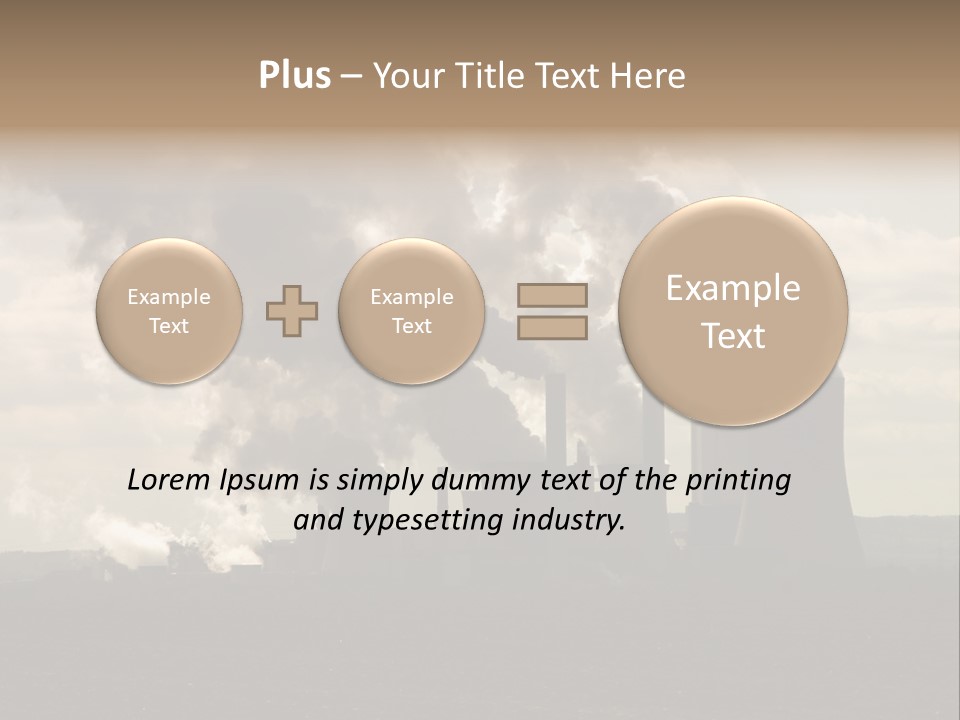 Cooling Tower Raw Materials Coal PowerPoint Template