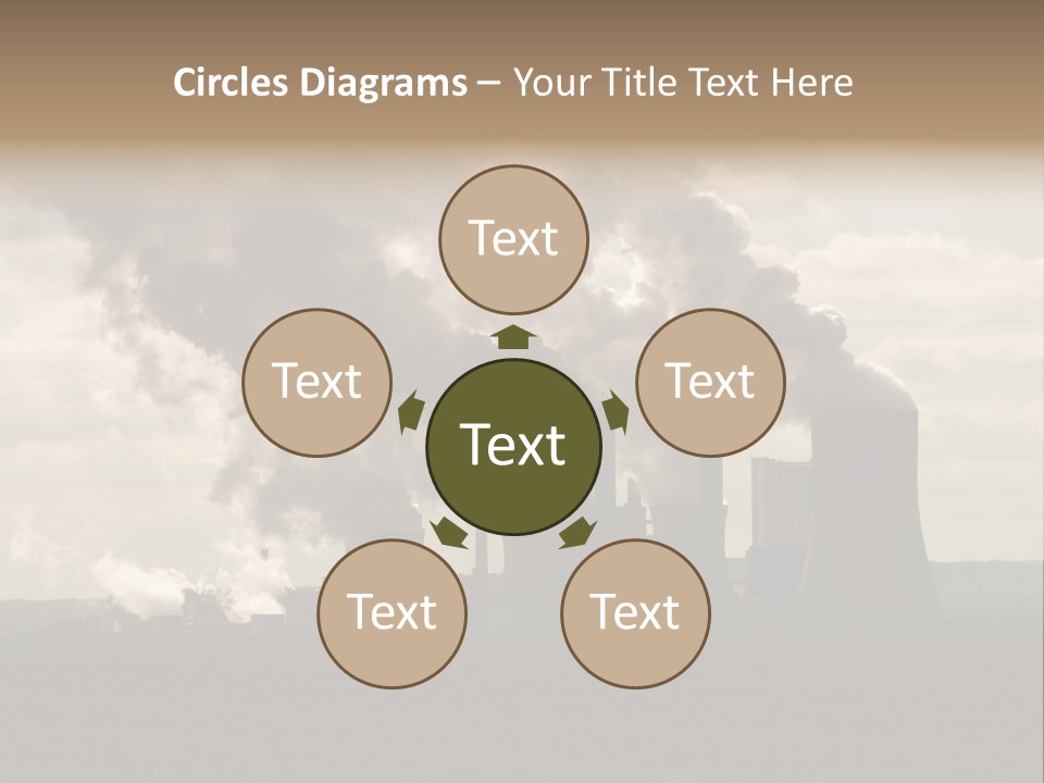 Cooling Tower Raw Materials Coal PowerPoint Template