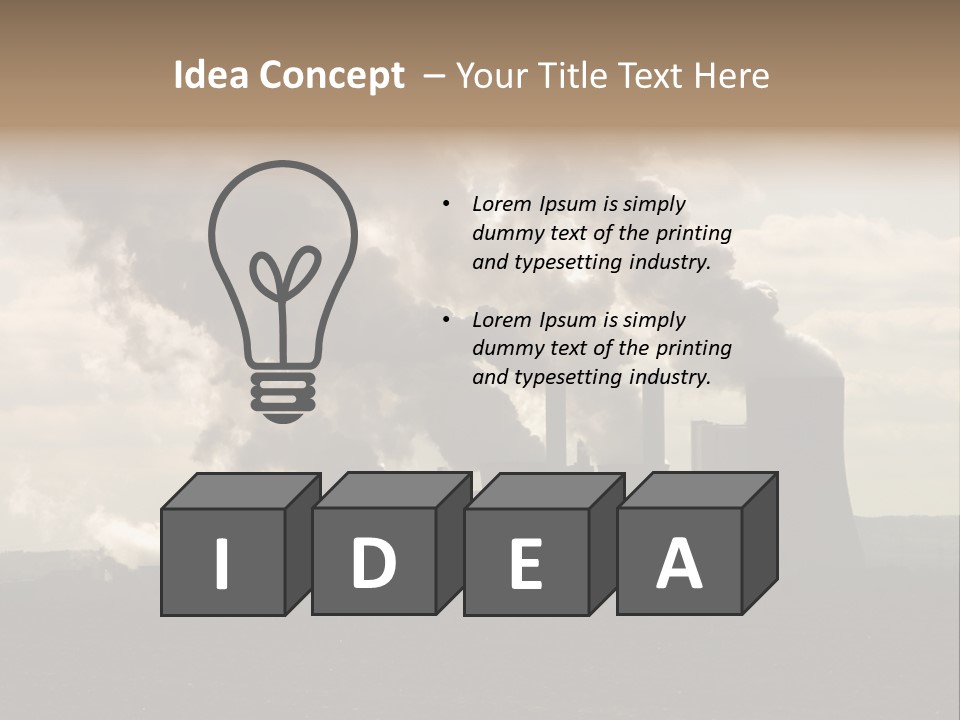 Cooling Tower Raw Materials Coal PowerPoint Template