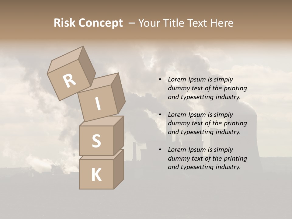 Cooling Tower Raw Materials Coal PowerPoint Template