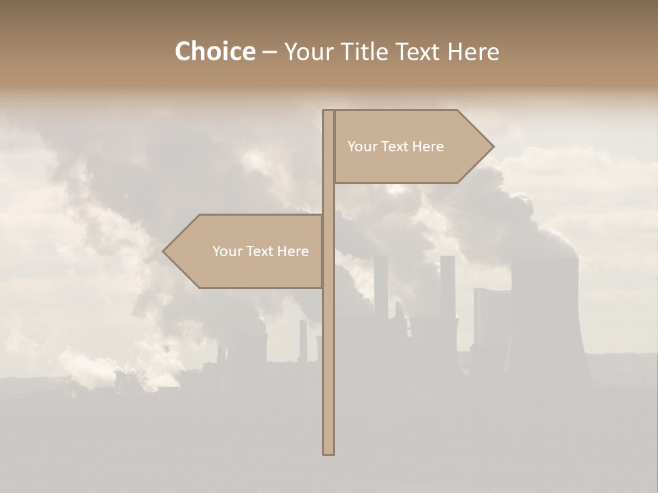 Cooling Tower Raw Materials Coal PowerPoint Template
