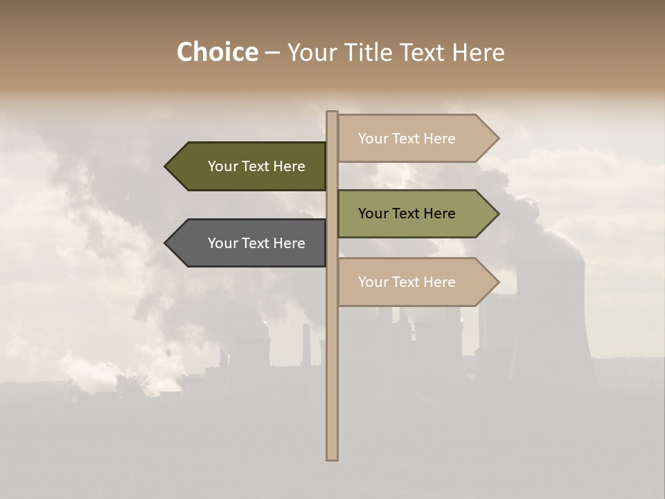 Cooling Tower Raw Materials Coal PowerPoint Template