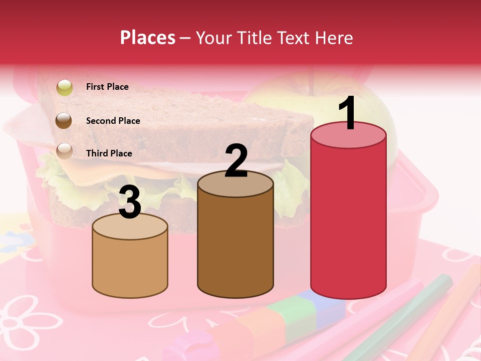 Pencils Lettuce School PowerPoint Template