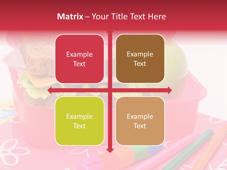 Pencils Lettuce School PowerPoint Template
