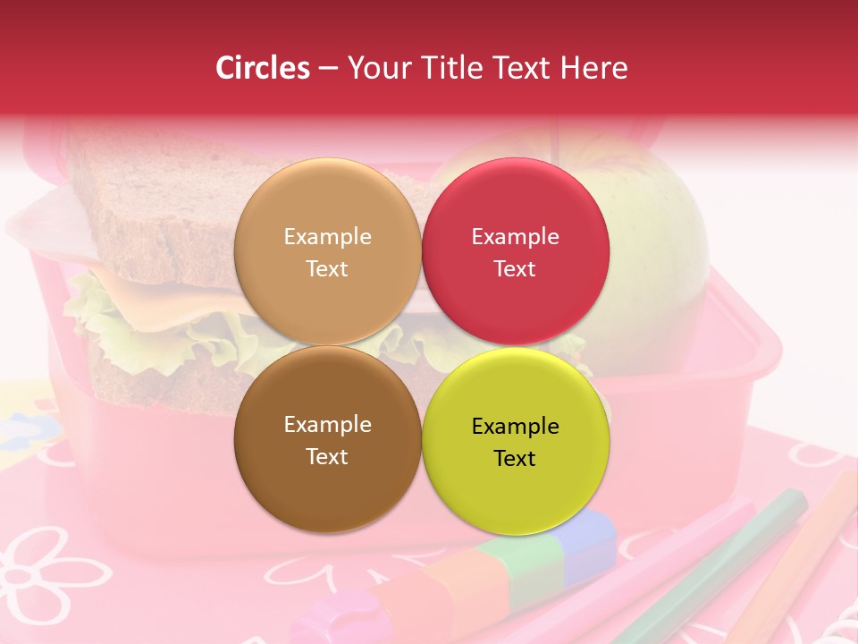 Pencils Lettuce School PowerPoint Template