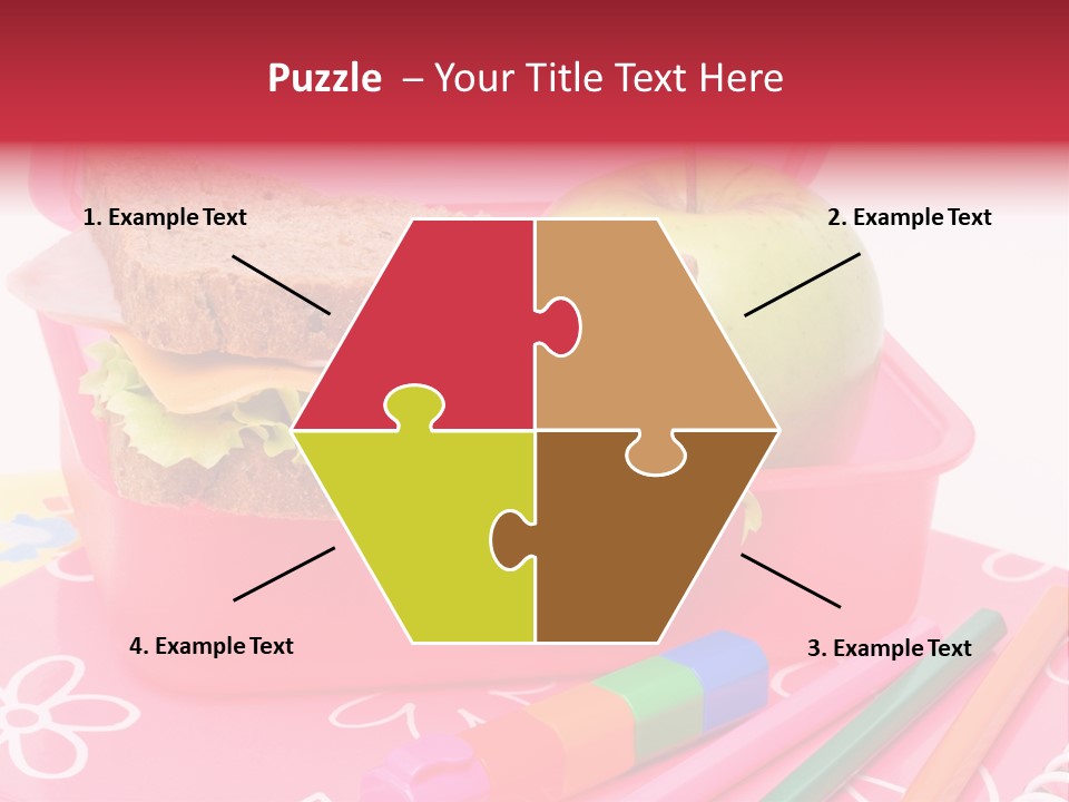 Pencils Lettuce School PowerPoint Template