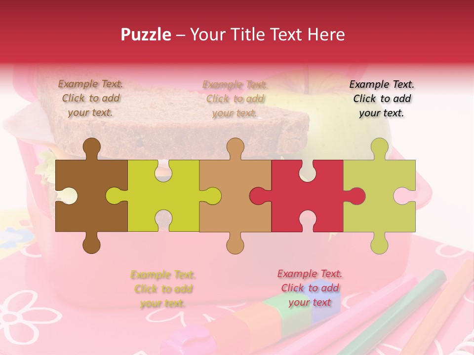 Pencils Lettuce School PowerPoint Template