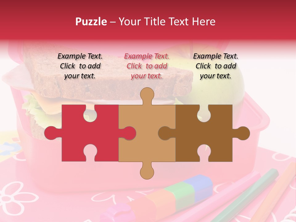 Pencils Lettuce School PowerPoint Template