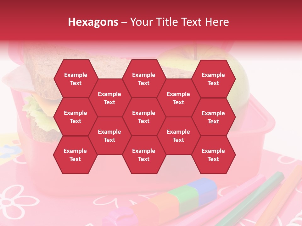 Pencils Lettuce School PowerPoint Template