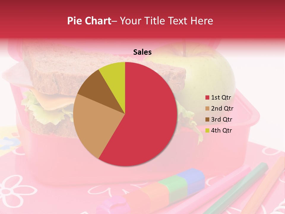 Pencils Lettuce School PowerPoint Template