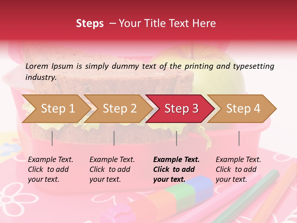 Pencils Lettuce School PowerPoint Template