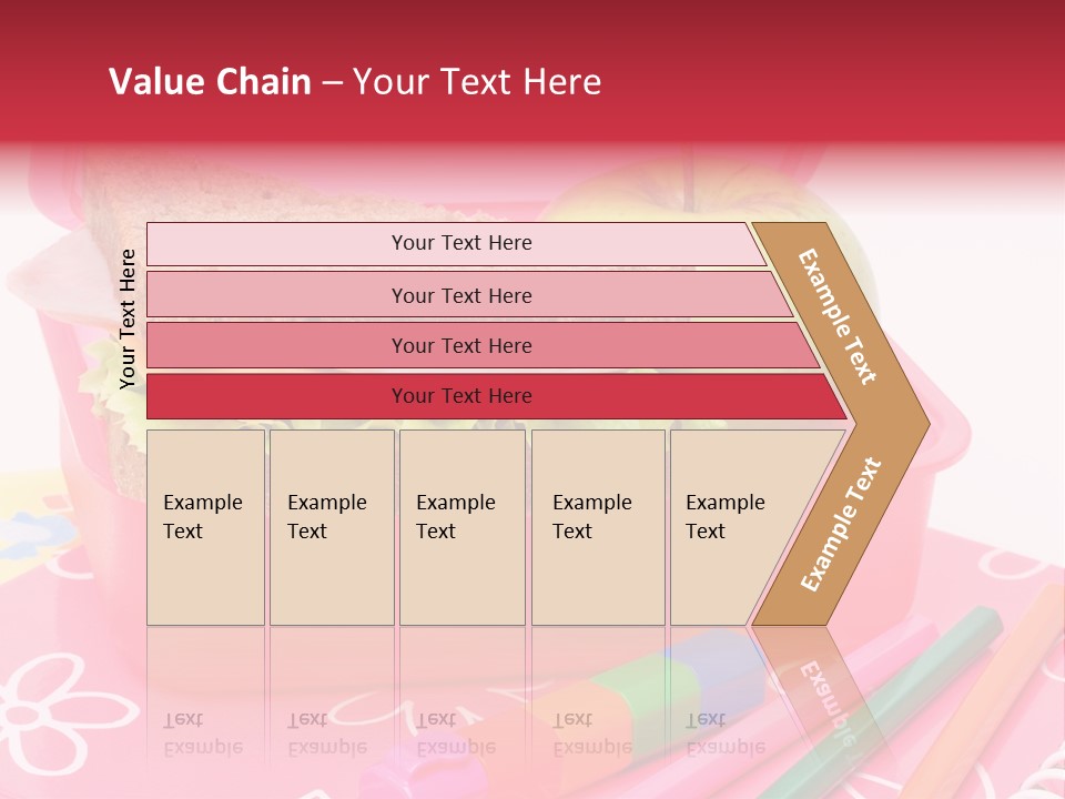 Pencils Lettuce School PowerPoint Template