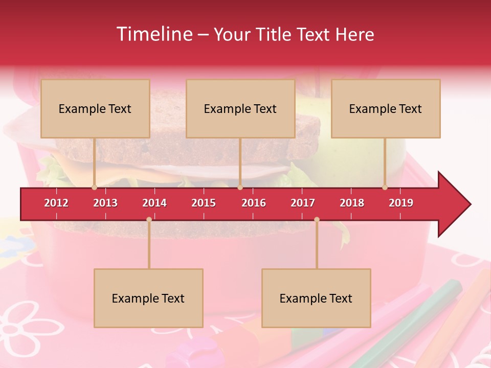 Pencils Lettuce School PowerPoint Template