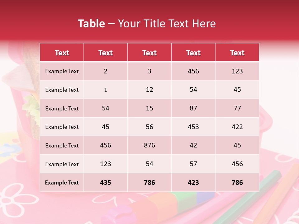 Pencils Lettuce School PowerPoint Template