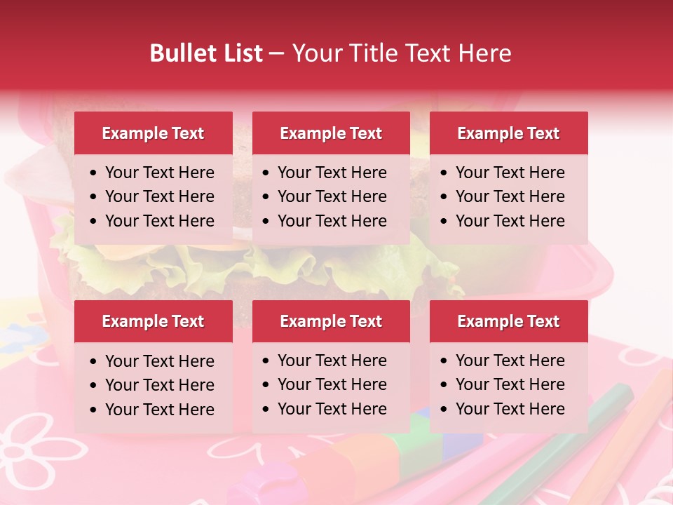 Pencils Lettuce School PowerPoint Template