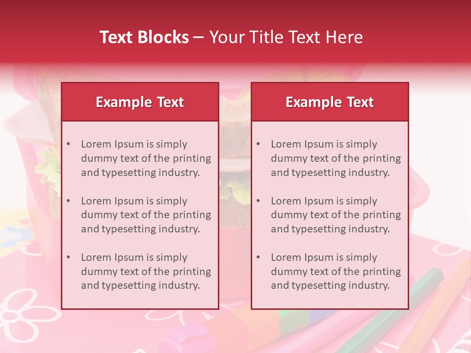 Pencils Lettuce School PowerPoint Template