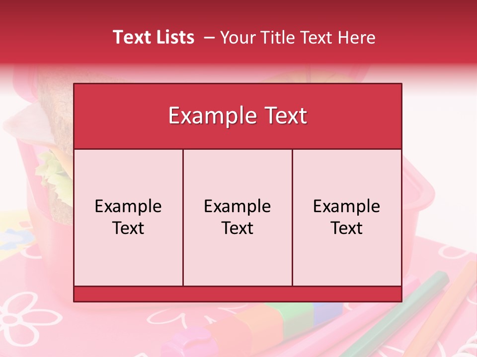 Pencils Lettuce School PowerPoint Template
