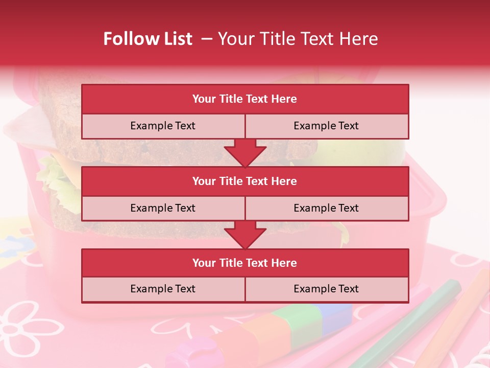 Pencils Lettuce School PowerPoint Template